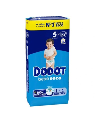 Dodot Bebé Seco Pañal Talla 5 (11-16 Kg) , 54 unidades