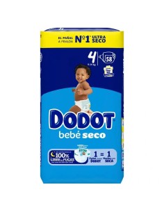 Dodot Mainline Pañal Talla 4 (9-14 Kg), 58 unidades