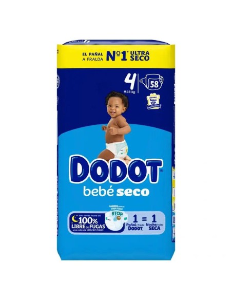 Dodot Mainline Pañal Talla 4 (9-14 Kg), 58 unidades