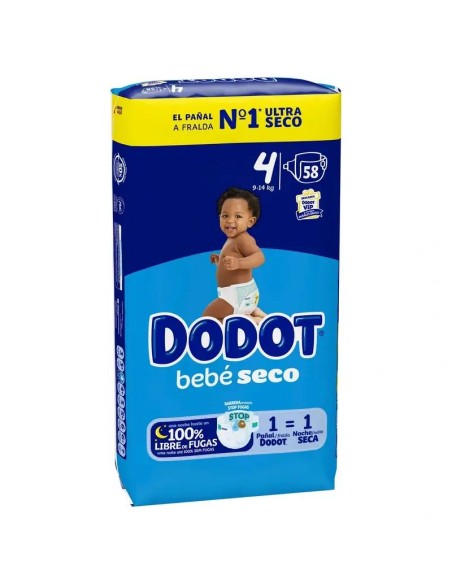 Dodot Mainline Pañal Talla 4 (9-14 Kg), 58 unidades