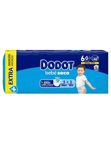 Dodot Mainline Pañal Talla 6+ (+14 Kg), 48 unidades