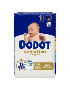 Dodot Sensitive Pañal Recien Nacido Talla 1 ( 2-5 Kg), 44 Unidades