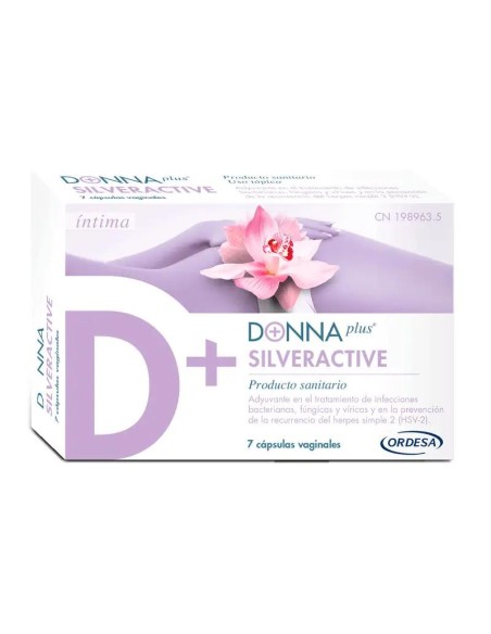 Donnaplus Silveractive, 7 cápsulas Vaginales