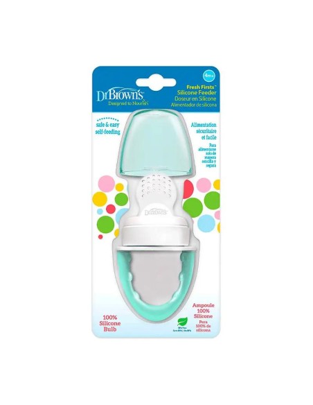 Dr.Brown's Alimentador Antiahogo de Silicona Verde 4M
