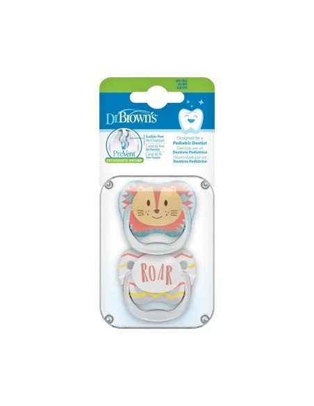 Dr.Brown'S Chupete Prevent Classic Animal Faces T1 0-6 Meses - Niño