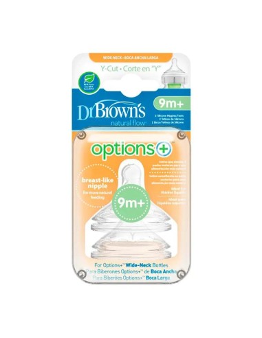 Dr.Brown´s Tetina Options+ Para Cereales Boca Ancha, 2 unidades
