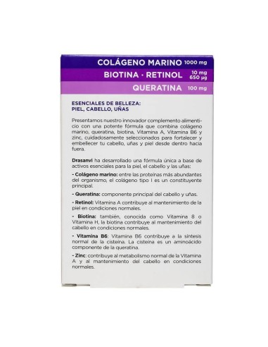 Drasanvi Cabello, Piel Y Uñas Collmar Esenciales Belleza, 60 comprimidos