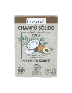 Drasanvi Champu Solido Cabello Rizado Ecocert, 80 gr
