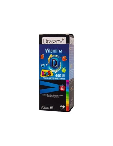 Drasanvi Vitamina D3 Kids 400 Ui Masticable, 60 comprimidos