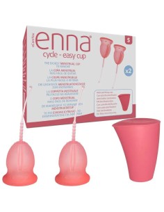 Enna Cycle Easy Copa Menstrual Talla S, 2 Copas + Caja Esteriliz 2