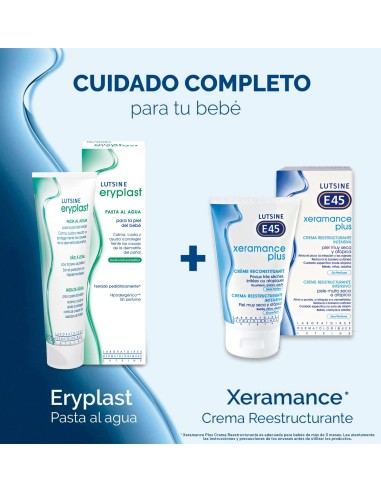 Eryplast Lutsine E45 Pasta al Agua Crema Pañal Bebé, Pack 2 x 75 gr