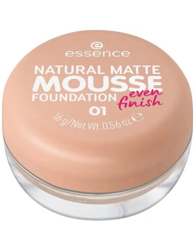 Essence Maquillaje En Mousse Natural Matte Mousse Foundation 01, 16 gr