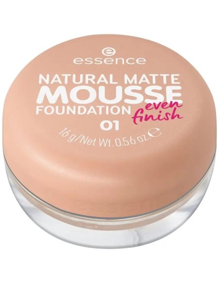 Essence Maquillaje En Mousse Natural Matte Mousse Foundation 01, 16 gr