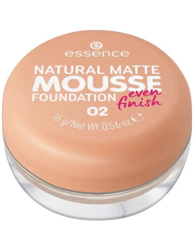 Essence Maquillaje En Mousse Natural Matte Mousse Foundation 02, 16 gr