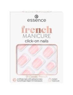 Essence Uñas Artificiales Click-On French Manicure 01, 12 unidades