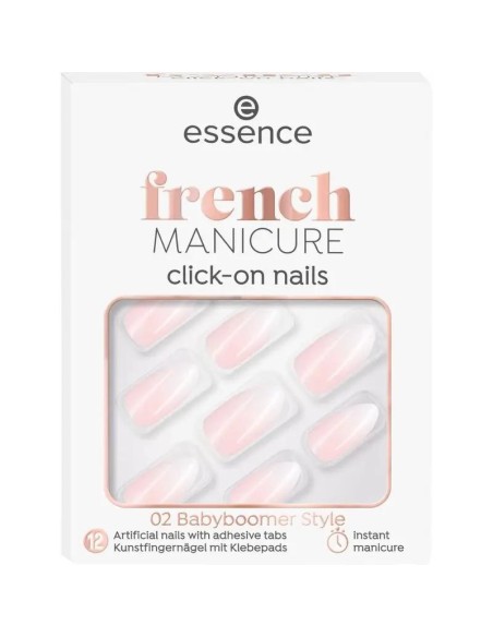 Essence Uñas Artificiales Click-On French Manicure 02, 12 unidades