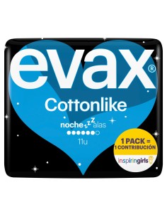 Evax Cottonlike Compresas Noche Con Alas, 11 unidades 2