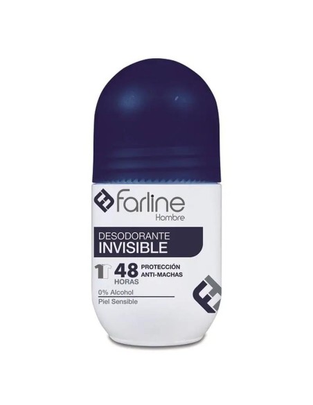 Farline Hombre Desodorante Invisible Roll - On, 50 ml