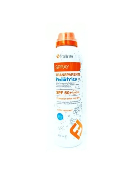 Farline Spray Transparente Pediátrico Spf 50+, 200 ml