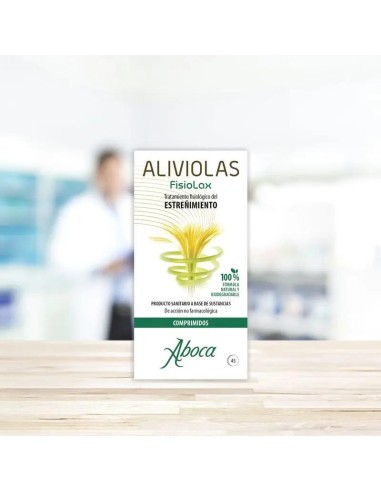 Aboca Aliviolas Fisiolax Estreñimiento, Regula Transito Intestinal, Acción Fisiológica, 45 comprimidos