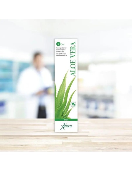 Aboca Aloe Vera Biogel Todo Tipo De Piel, Acción Reparadora, Alivio Y Protectora, Cosmético Biológico, 100 ml