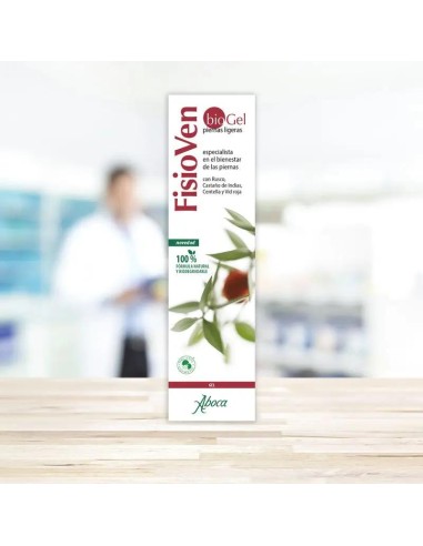 Aboca Fisioven Biogel Favorece La Microcirculación De Las Piernas, Con Rusco, Centella, Vid Roja Y Hammelis, 100 ml