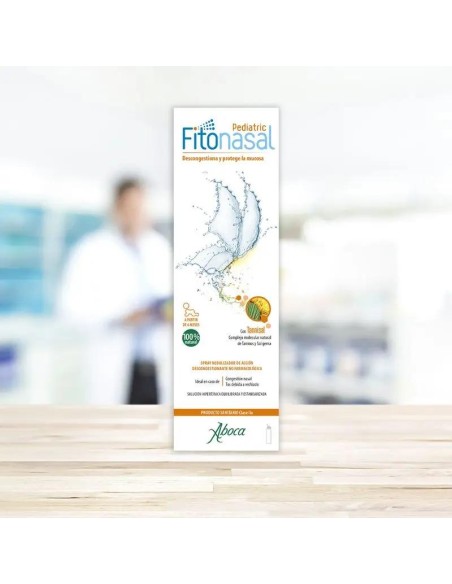 Aboca Fitonasal Pediatric Descongestionante Protector, Congestión E Irritación Nasal Niños, 125 ml