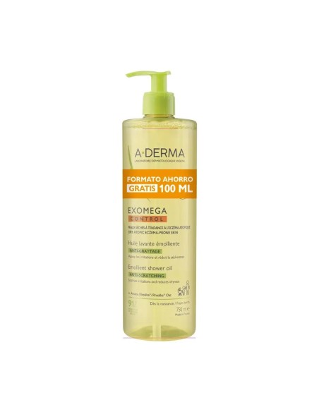A-Derma Exomega Control Aceite De Ducha Emoliente Anti-Irritación 750 Ml