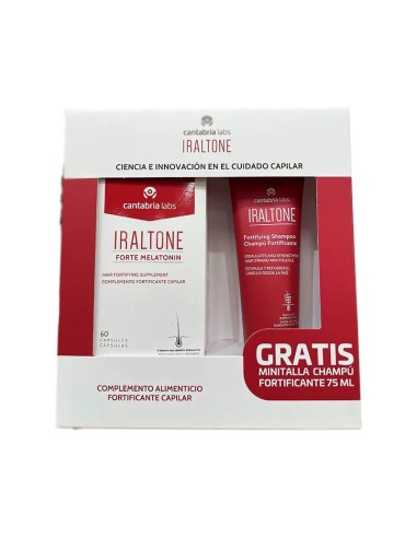 IRALTONE Pack Forte 60 cápsulas + Champú 75 ml